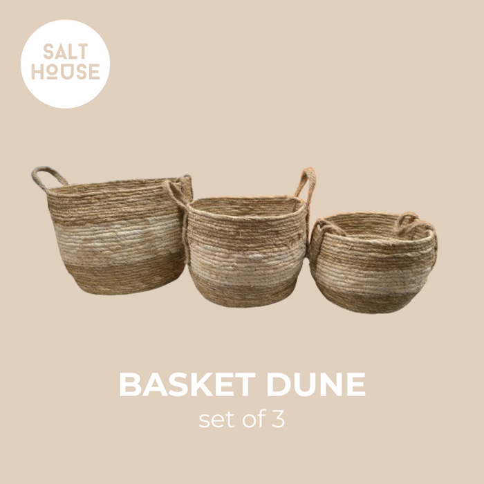 SALT HOUSE® - NatureCraft Cornhusk Baskets (Dune)