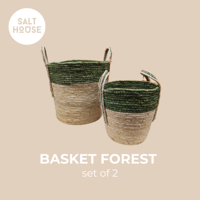 SALT HOUSE® - NatureCraft Cornhusk Baskets (Forest)