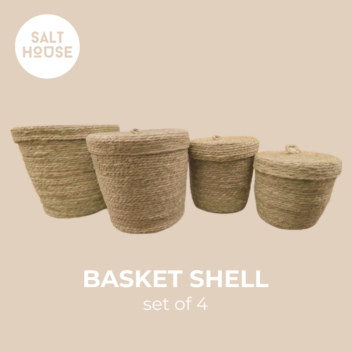 SALT HOUSE® - NatureCraft Cornhusk Baskets (Shell)