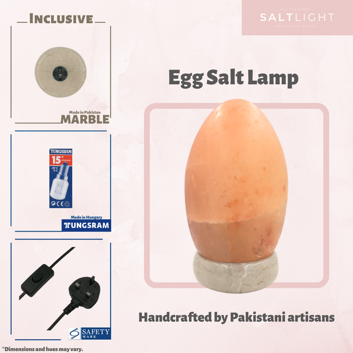 EGG HIMALAYAN SALT LAMP - CRAFTED
