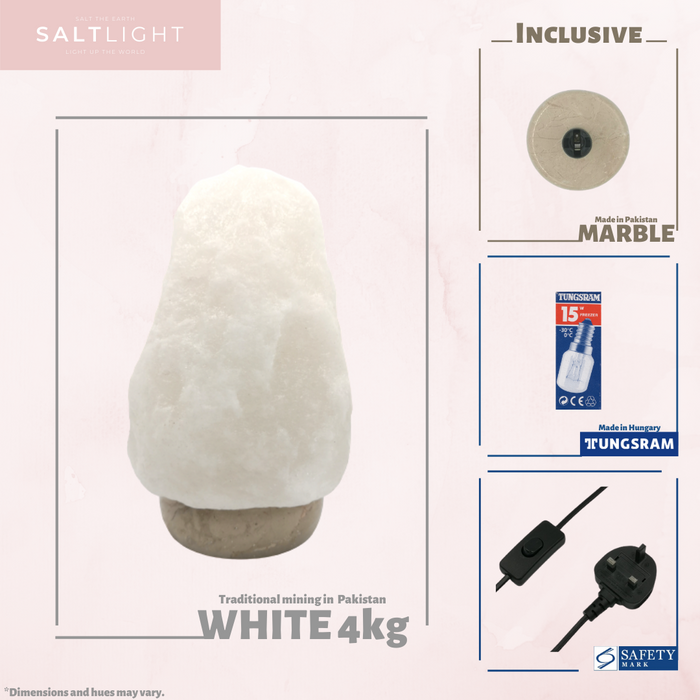 WHITE HIMALAYAN SALT LAMP