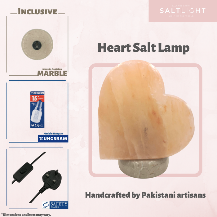 HEART HIMALAYAN SALT LAMP - CRAFTED