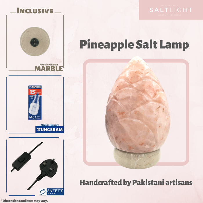 PINEAPPLE HIMALAYAN SALT LAMP - CRAFTED